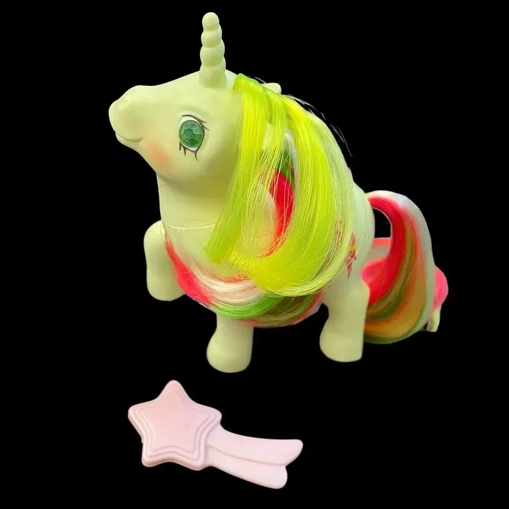 My Little Pony G1 Mimic w/ Star Brush Twinkle Eye Unicorn Parrot VTG 1987 READ